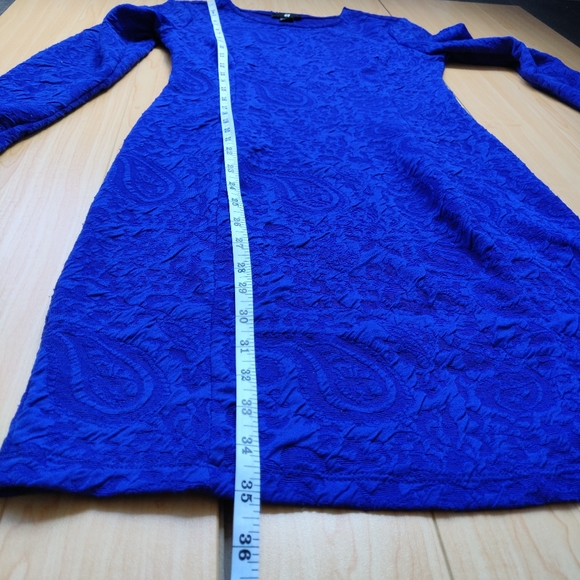H&M Cobalt/Royal Blue Bodycon Long sleeve Dress - Picture 8 of 8